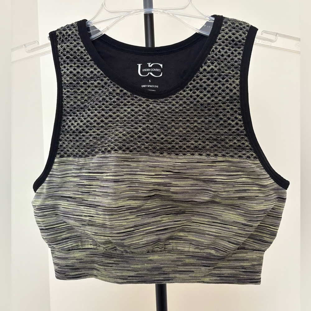 Under Control Black and Gray Sports Bra